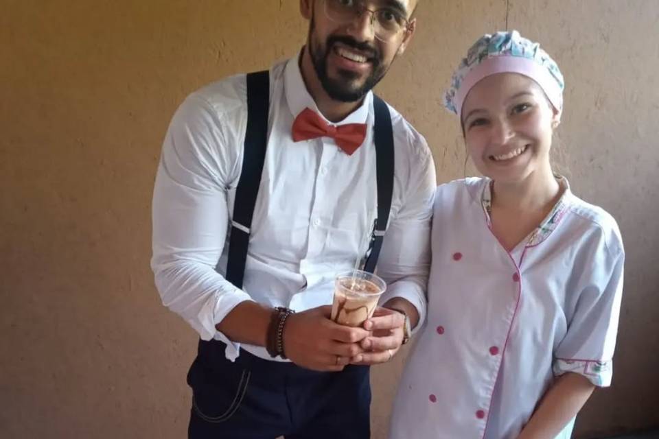 Estação Café com o noivo