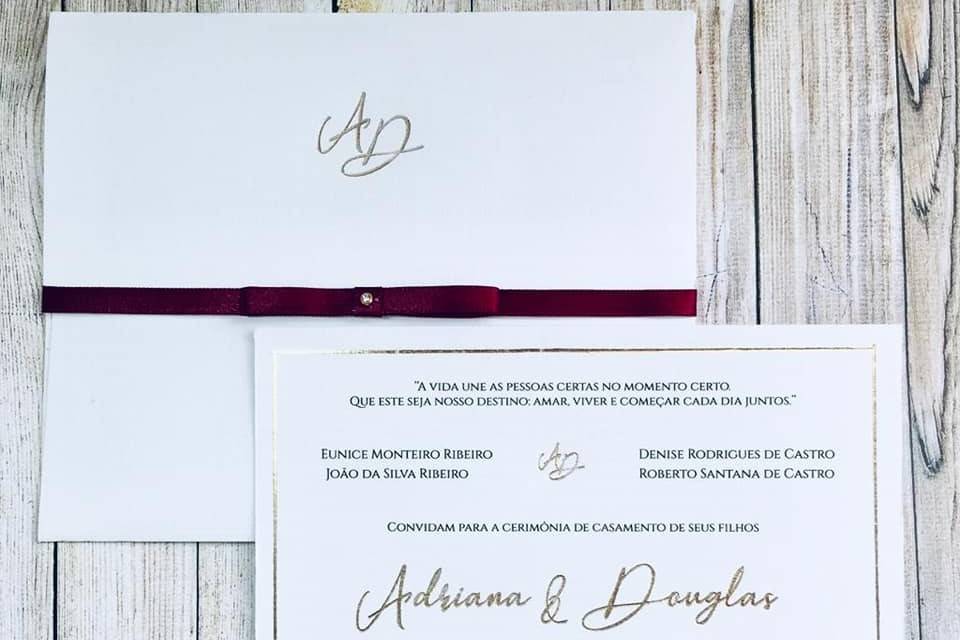 Convite Adriana e Douglas