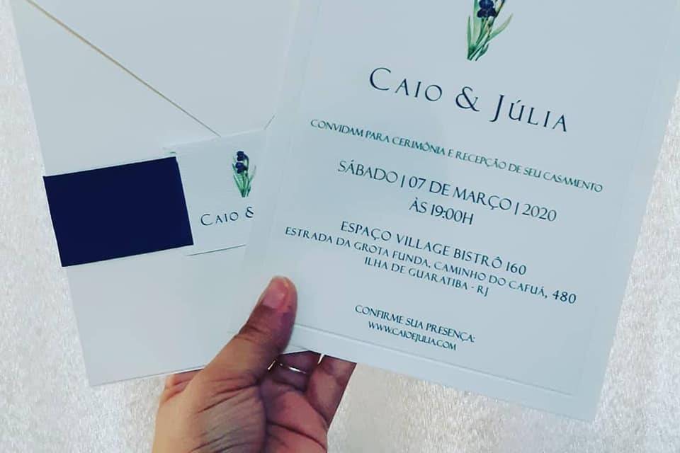 Convite Caio e Júlia