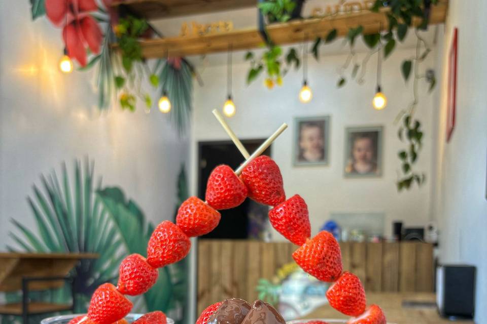 O tão famoso morango com chocolate