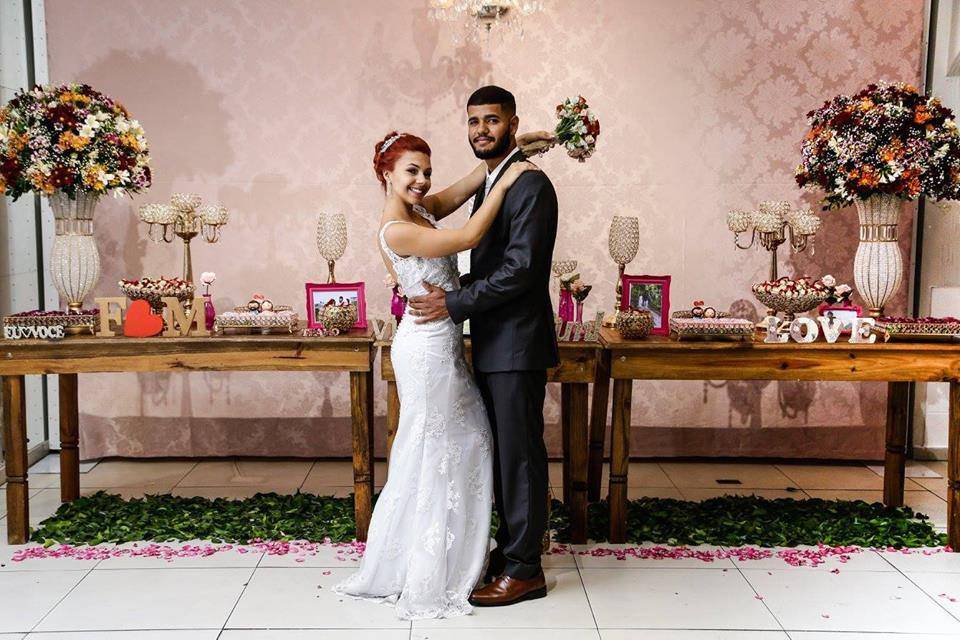 Casamento marsala e rosa