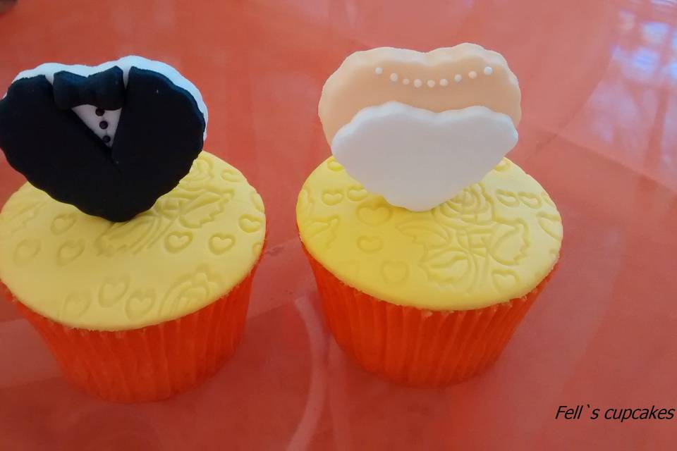 Cupcakes noivos