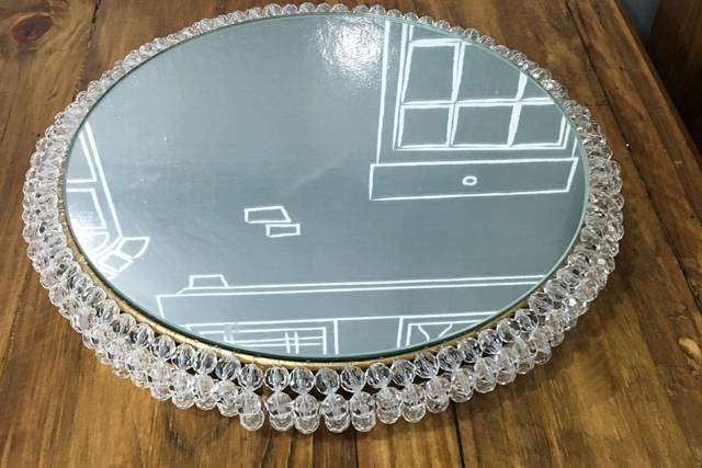 Bandeja Redonda Cristal 30x30