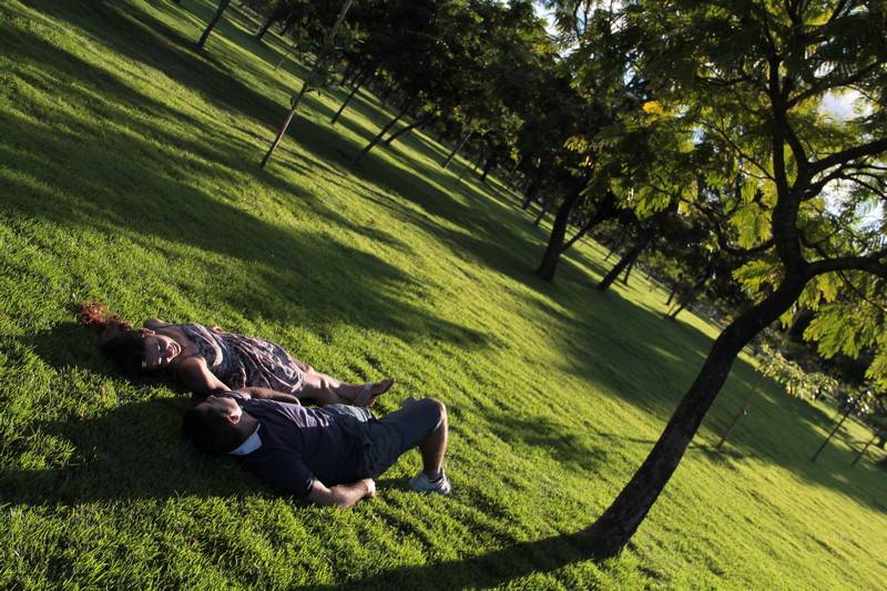 Ensaio no parque ecológico