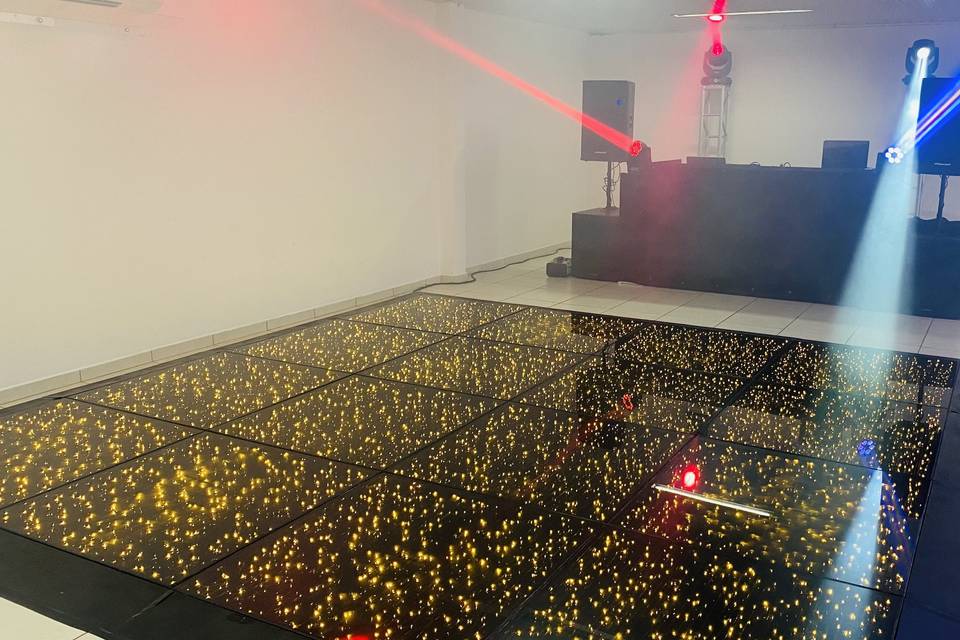 Piso com iluminação