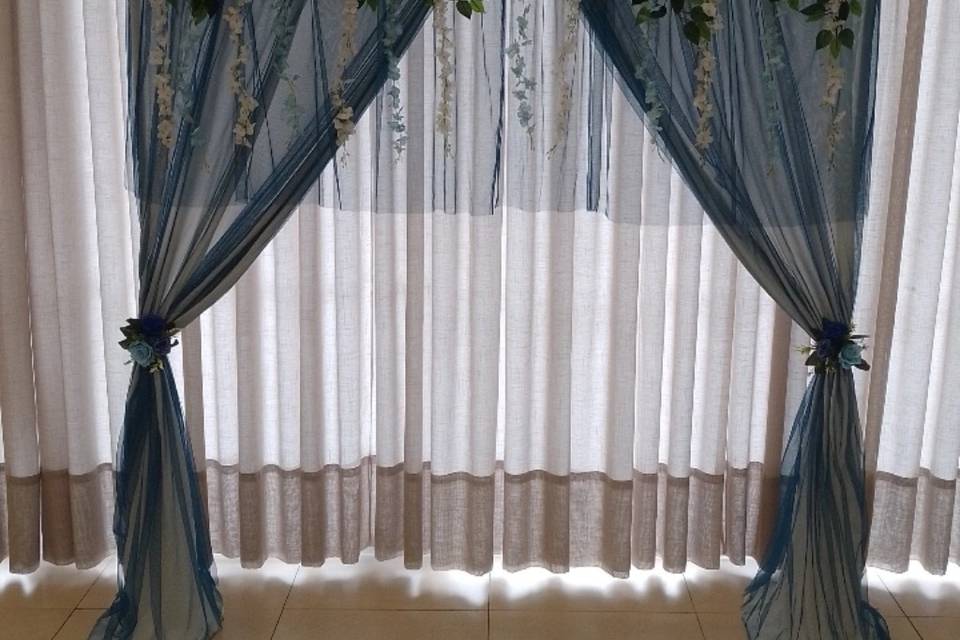 Arco floral fundo/entrada