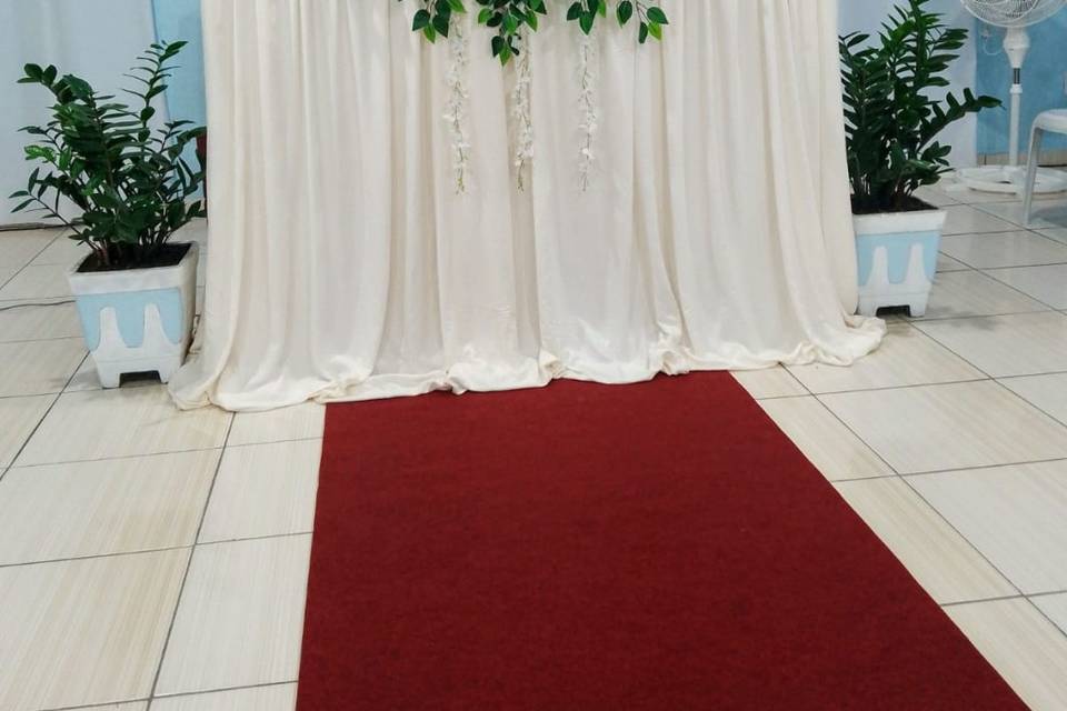 Púlpito decorado