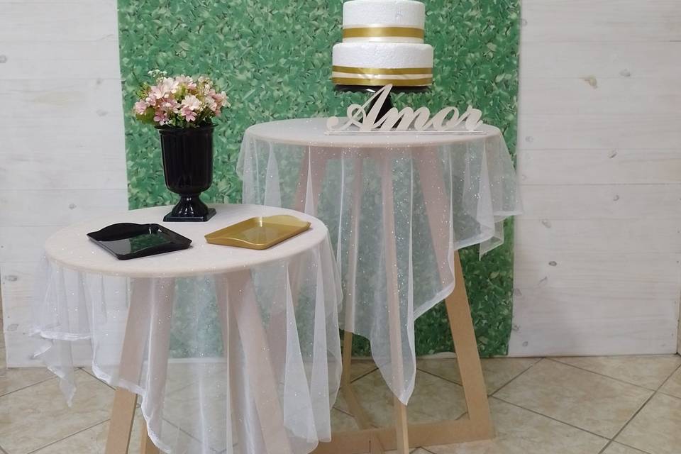 Decoração - mesa do bolo