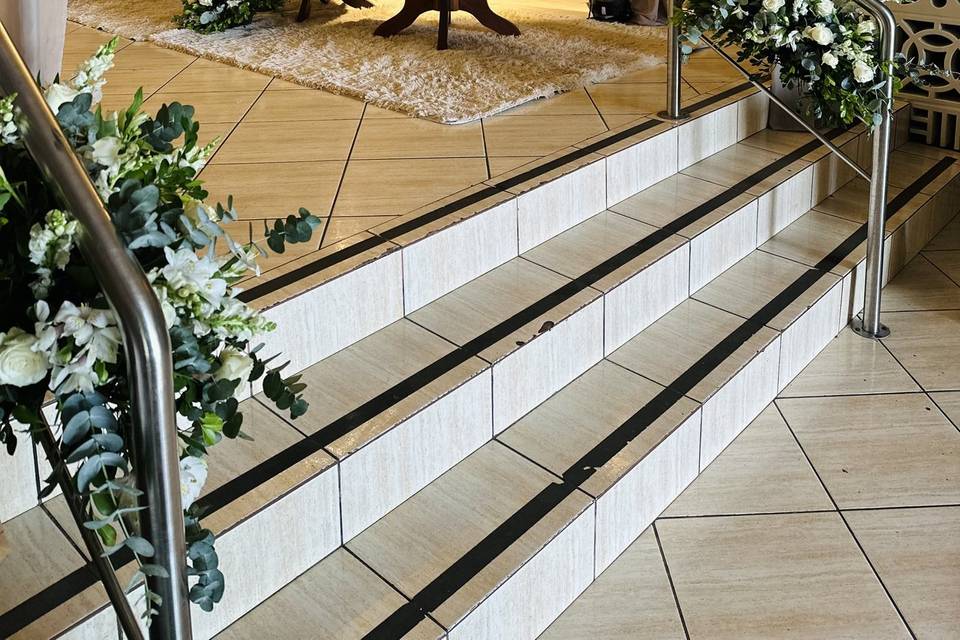 Hall de entrada e mesa de doce