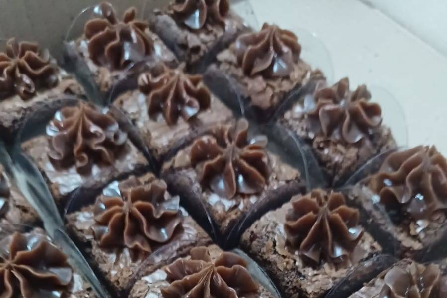 Mini Brownies como docinhos