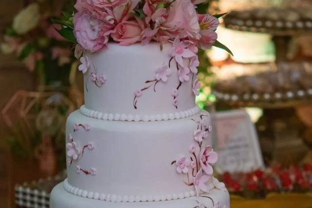 Bolo de casamento decorado
