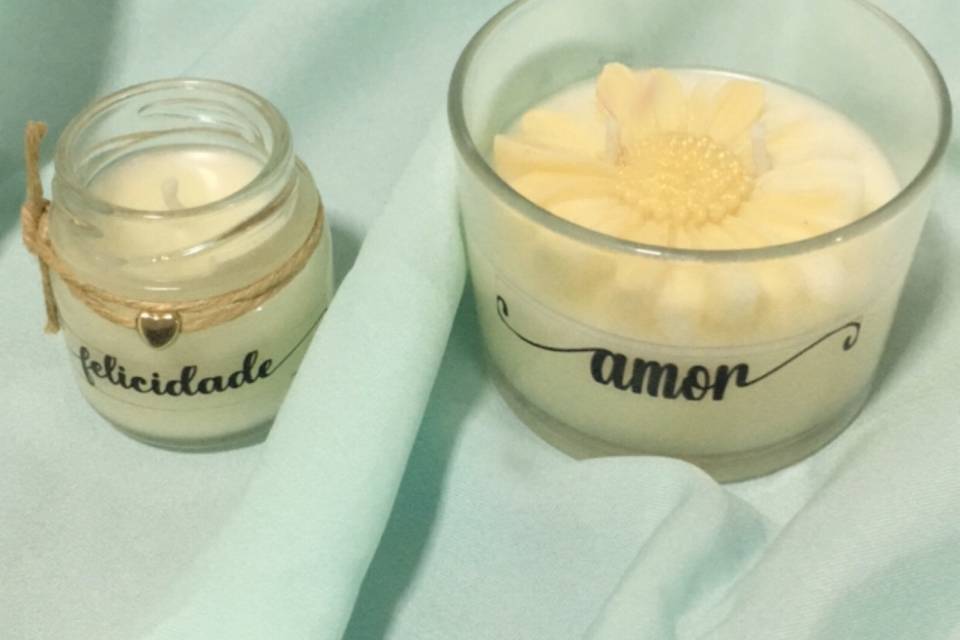 Velas aromáticas decorativas