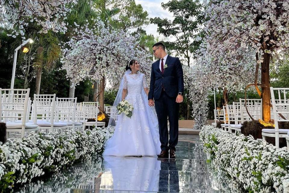 Casamento Clássico Verde e Branco