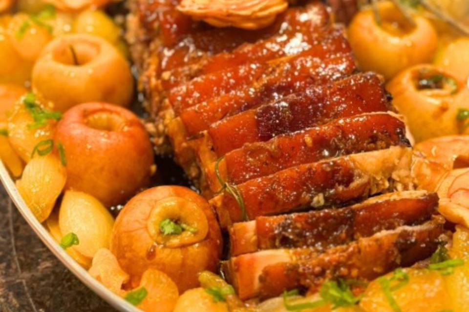 Carne  suíno caramelizada