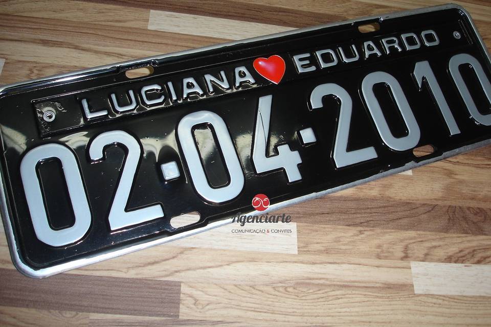 Placa de carro personalizada