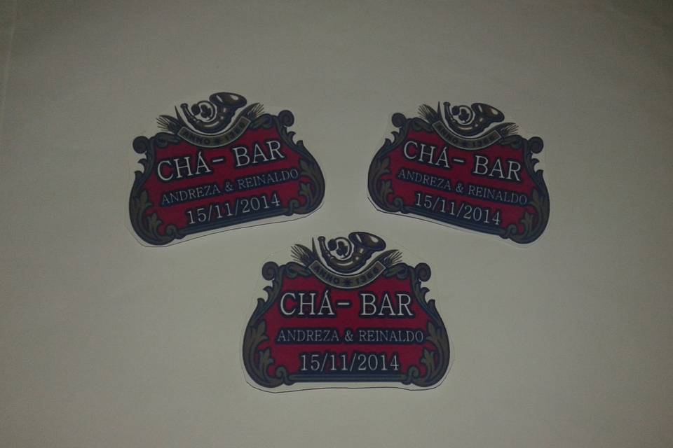 Rotulos chá bar