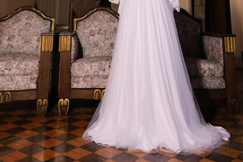 Vestido de noiva minimalista f