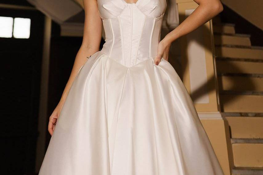 Detalhe de corselet sob medida