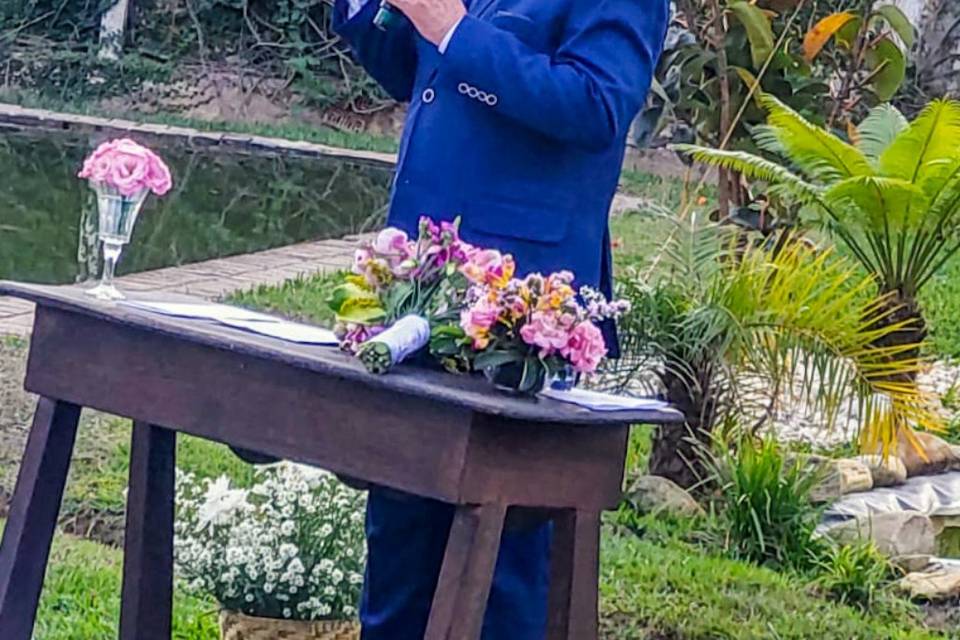 Casamento ao ar livre.
