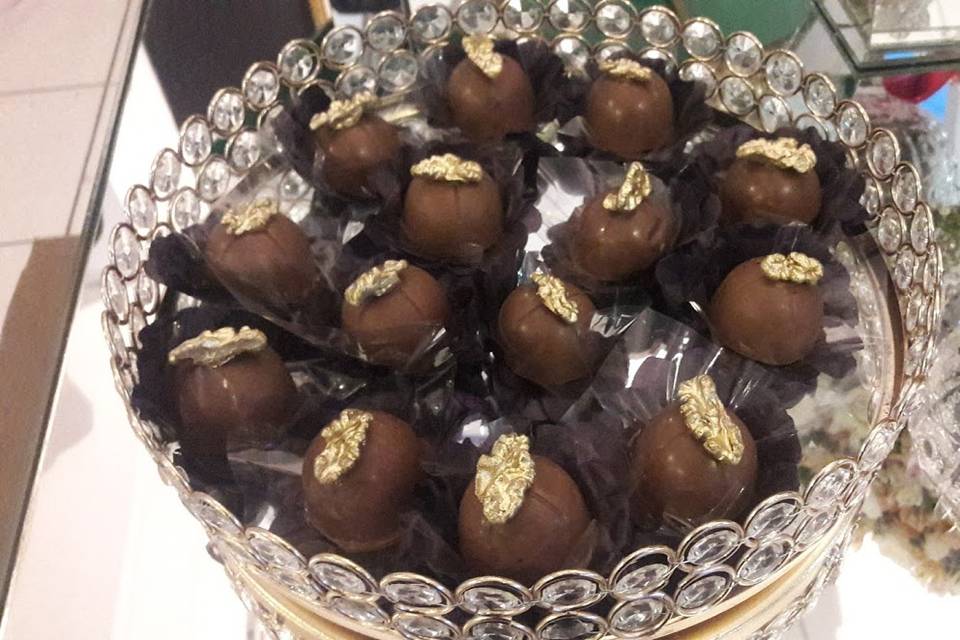 Trufas com nozes