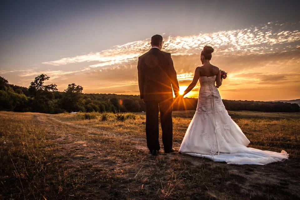 Lindo sonho ao pôr do Sol