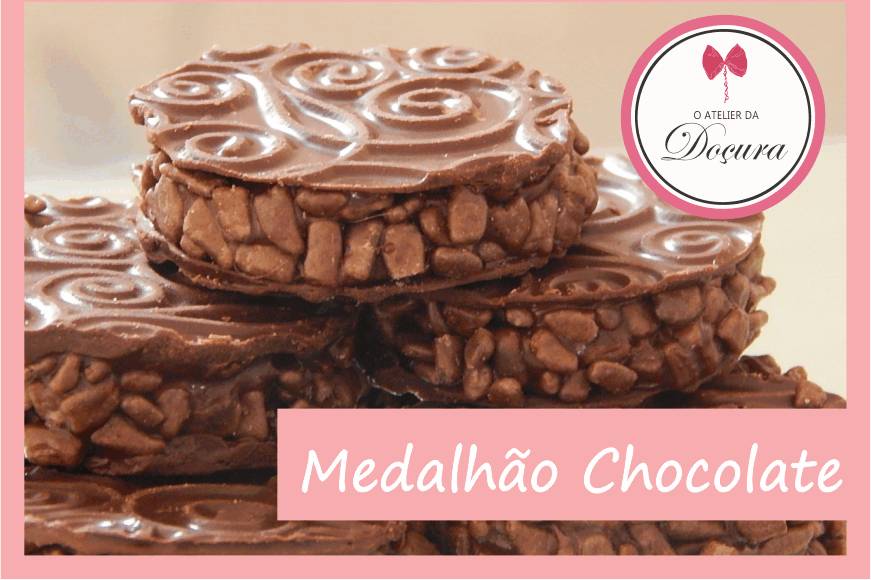 Medalhão gianduia e flor sal