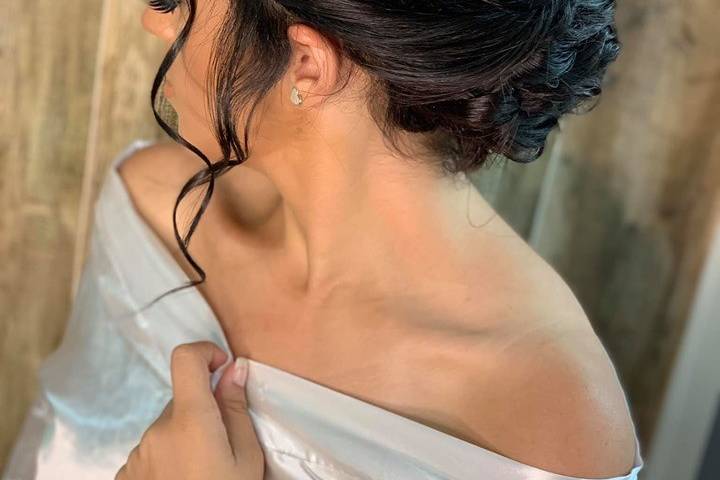 Opção de penteado para noiva