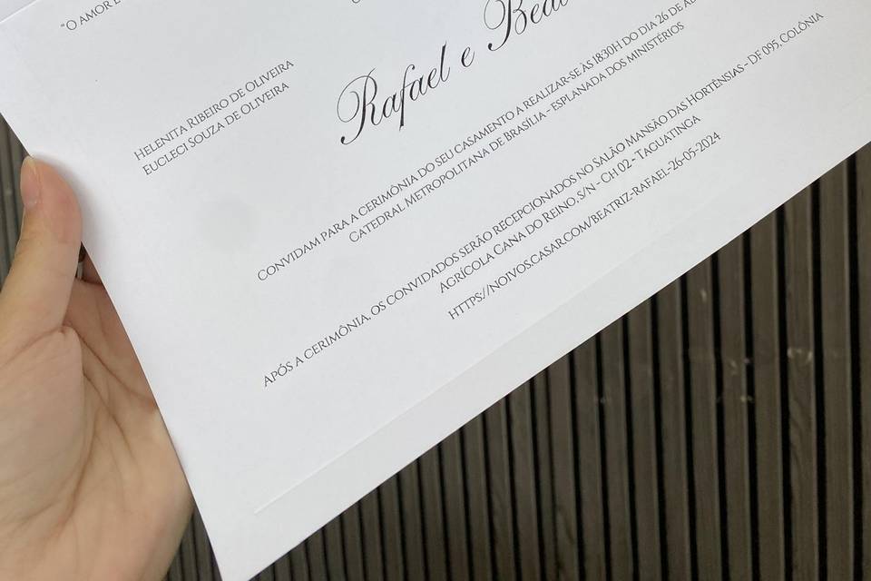 Convite de casamento