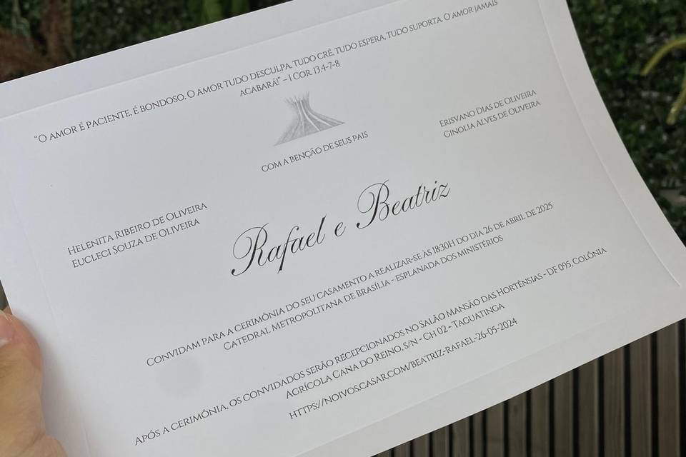 Convite de Casamento