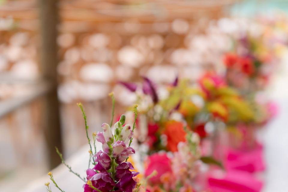 Detalhes mesa dos convidados