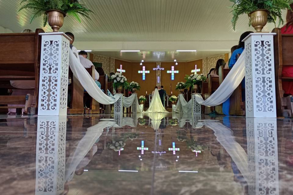 Decoração na igreja