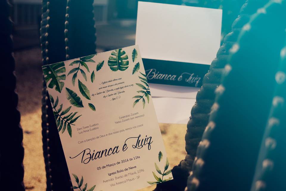 Convite de casamento: Bianca