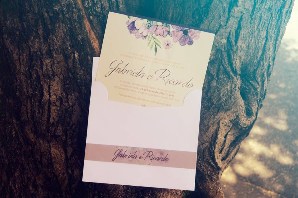 Convite de casamento: Gabriela