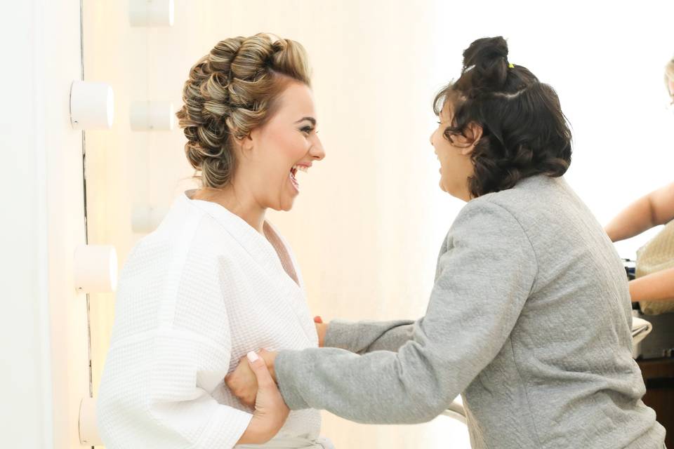 Makin Off com a irmã