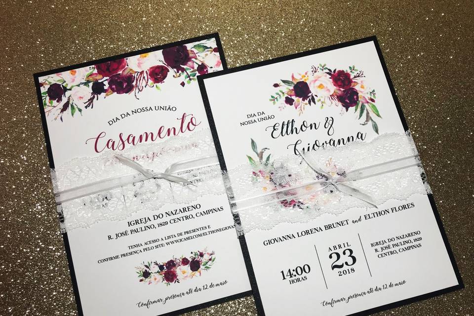 Convites de casamento