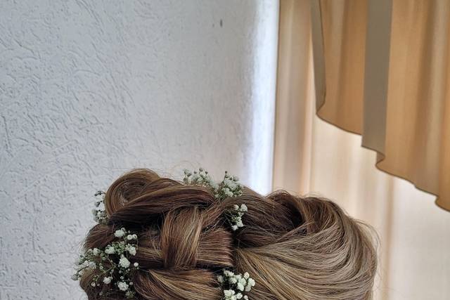 Penteado Coque de Mechas 2/3