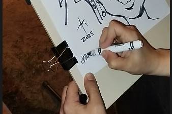 Estilo caricatura ao vivo