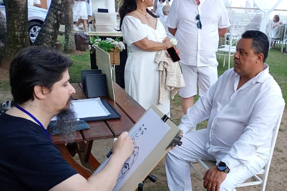 Caricatura ao vivo