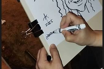 Estilo caricatura ao vivo