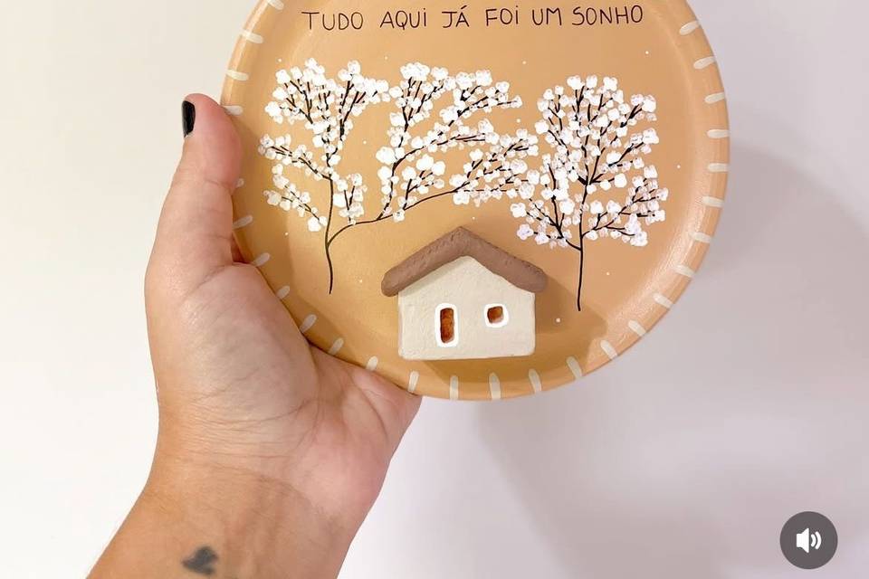 Porta aliança cerâmica fria