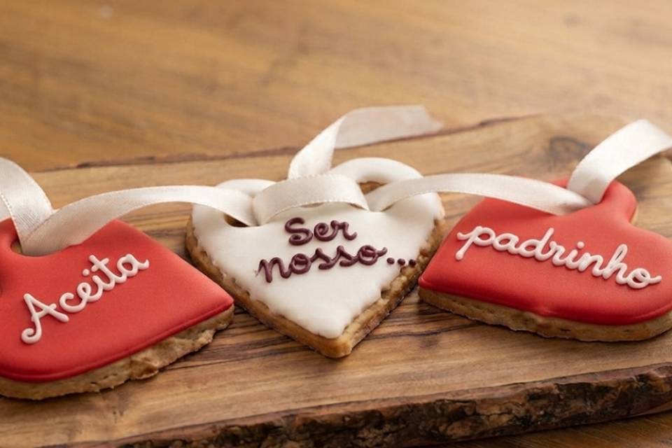 Biscoitos decorados convite