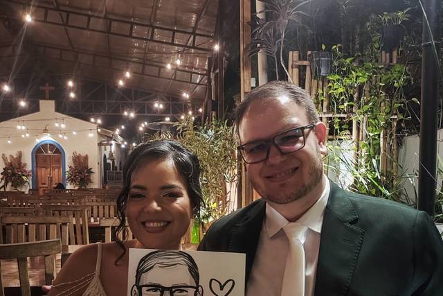 CARICATURA em casamento