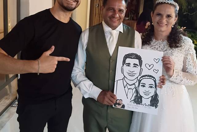 Caricatura em Casamento