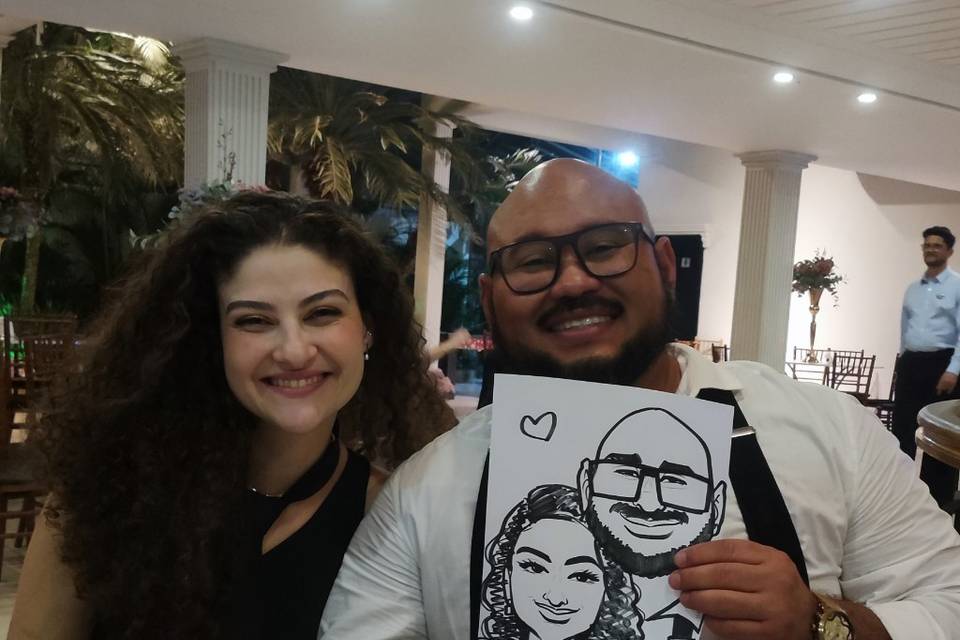 CARICATURA de casal