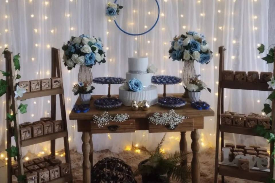 Decoração azul