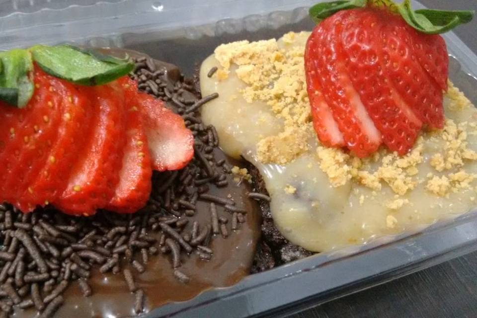 Brownie Brigadeiro e Paçoca