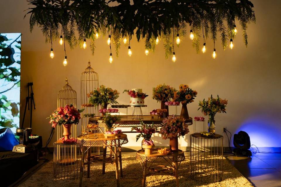 Decoração com flores naturais