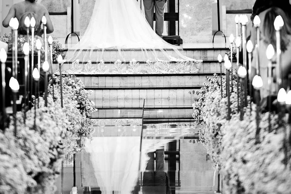 A união de um casal no altar