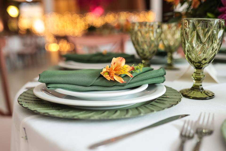 Decoração mesa posta