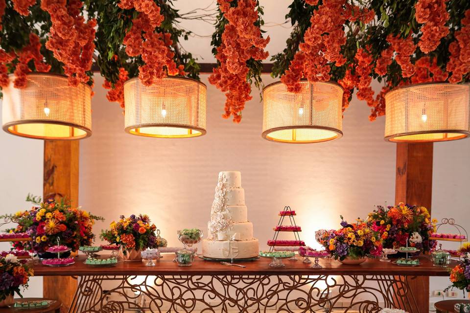 Decoração mesa de bolo
